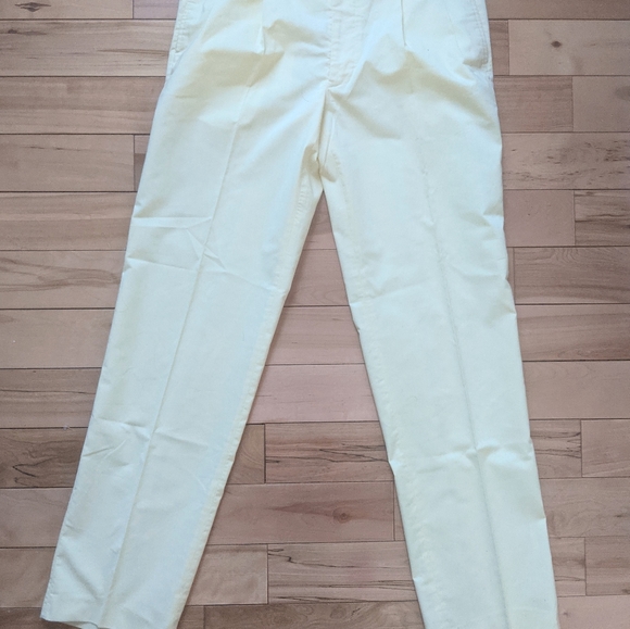 Men's Pleated Vintage Yellow Golf Pants - Picture 6 of 6